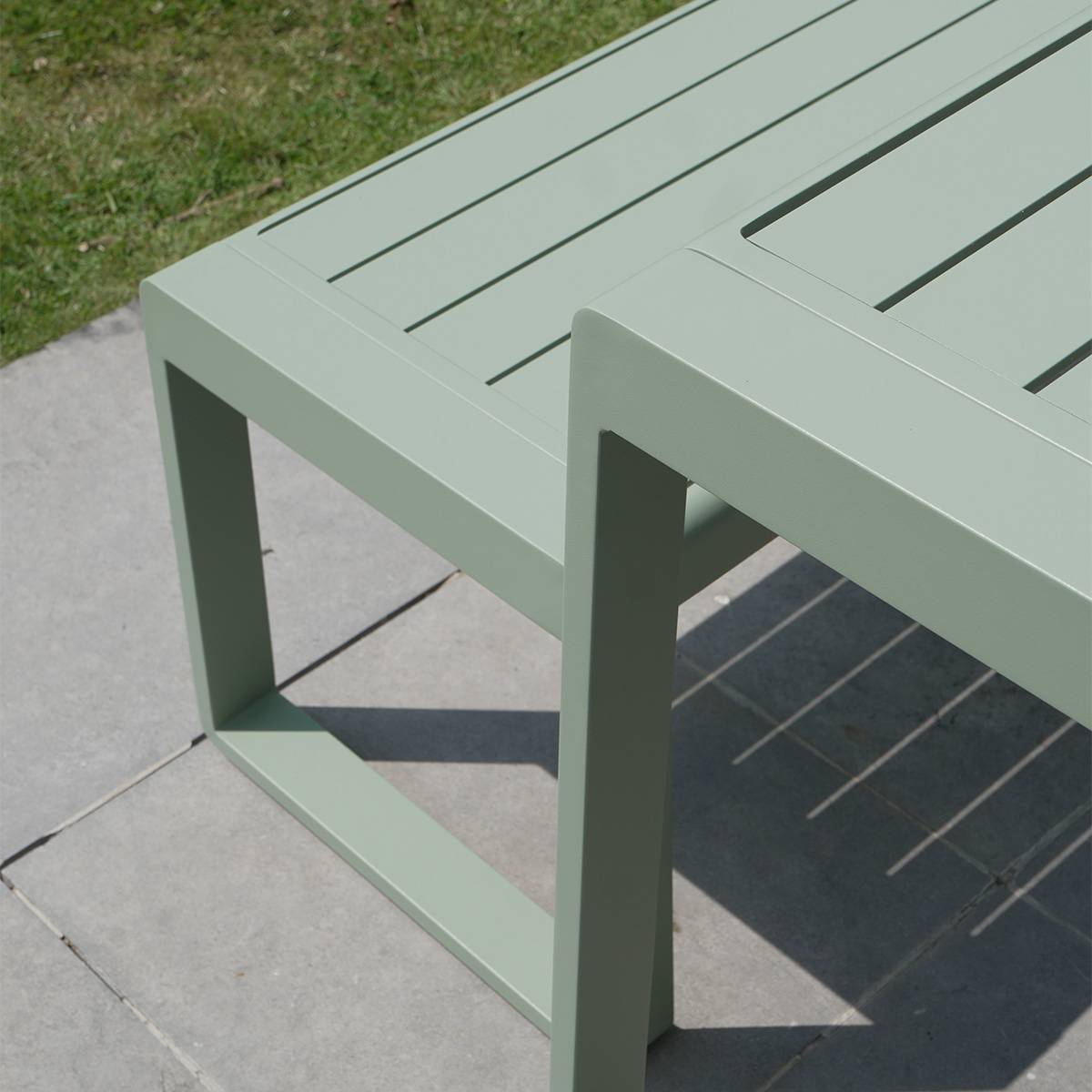 Wilsa Garden - Salon de jardin aluminium RIO 4 places avec table et 2 bancs - Image 6