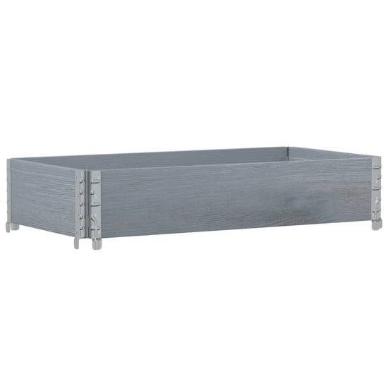 Jardinière bois de pin gris 100 x 50 x 21.5 cm - PANGIVO - Image 2