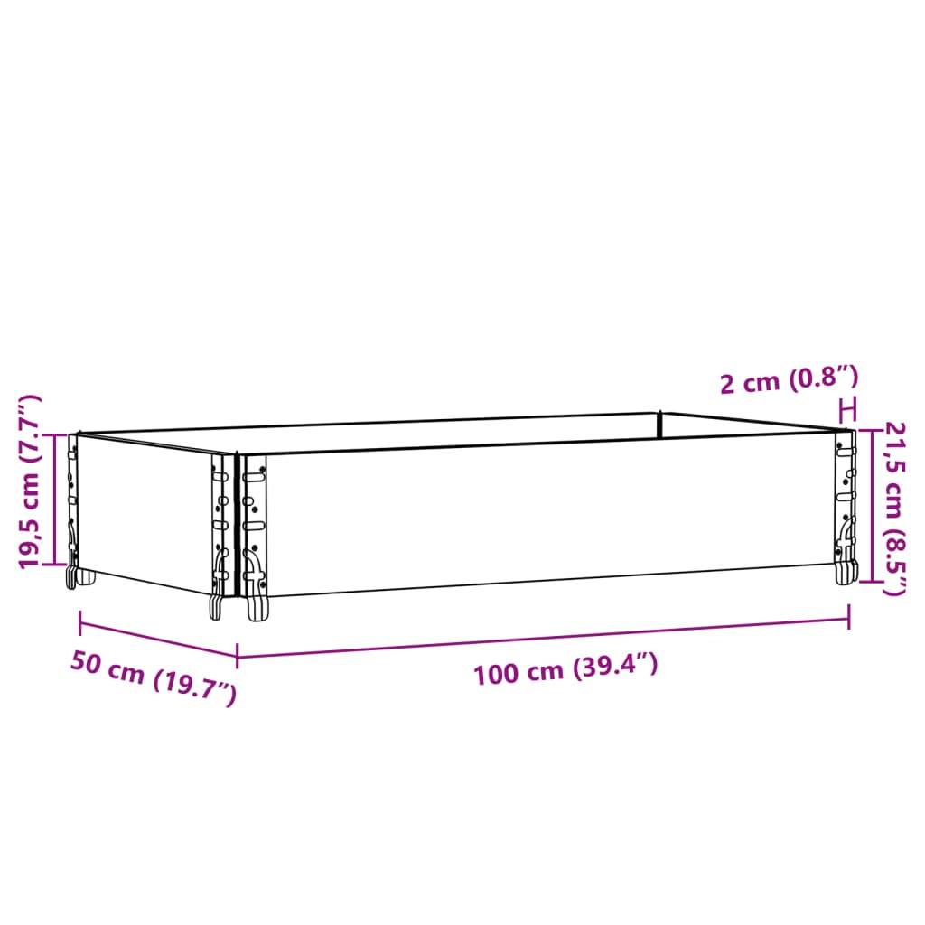 Jardinière bois de pin gris 100 x 50 x 21.5 cm - PANGIVO - Image 8