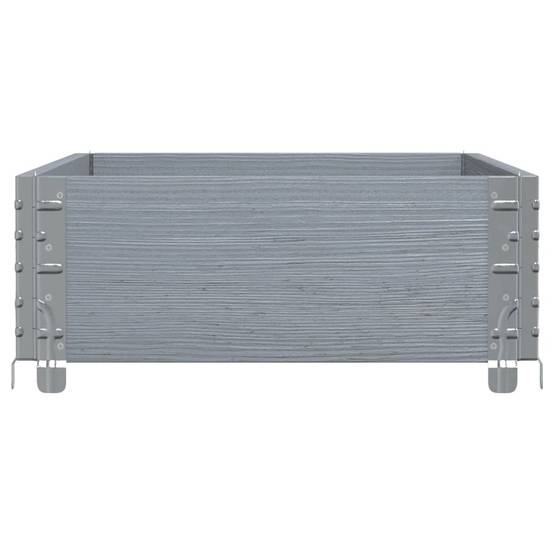Jardinière bois de pin gris 100 x 50 x 21.5 cm - PANGIVO - Image 4