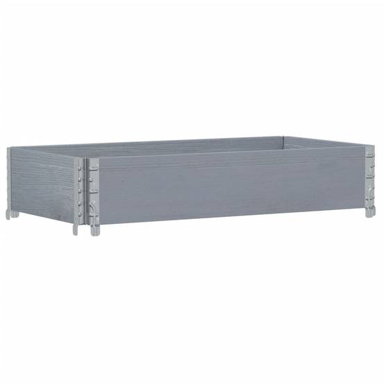 Jardinière bois de pin gris 100 x 50 x 21.5 cm - PANGIVO - Image 5