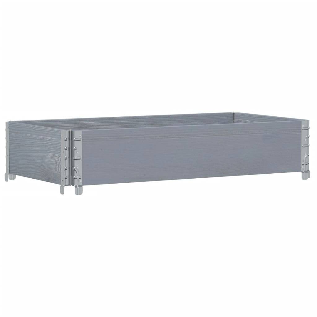 Jardinière bois de pin gris 100 x 50 x 21.5 cm - PANGIVO - Image 5