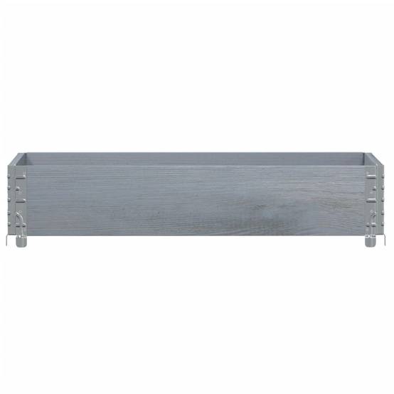 Jardinière bois de pin gris 100 x 50 x 21.5 cm - PANGIVO - Image 3