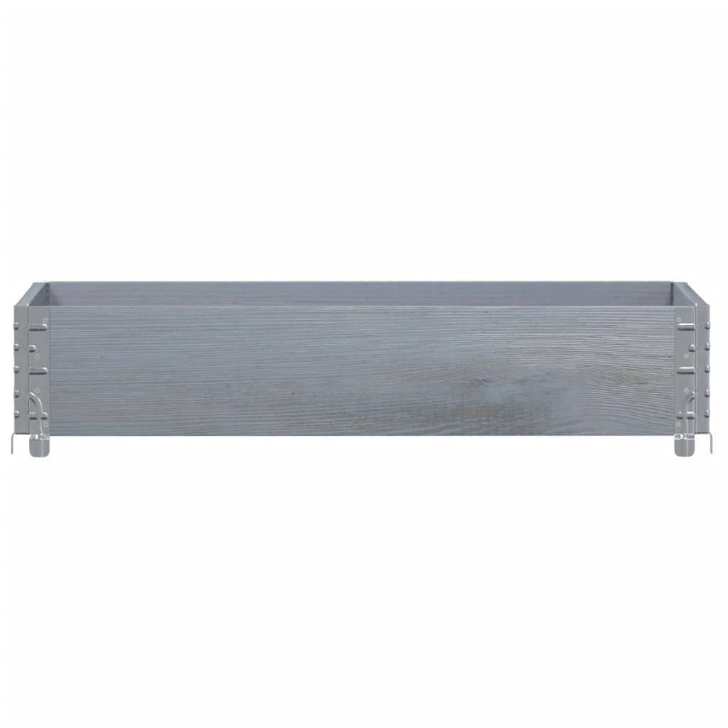 Jardinière bois de pin gris 100 x 50 x 21.5 cm - PANGIVO - Image 3