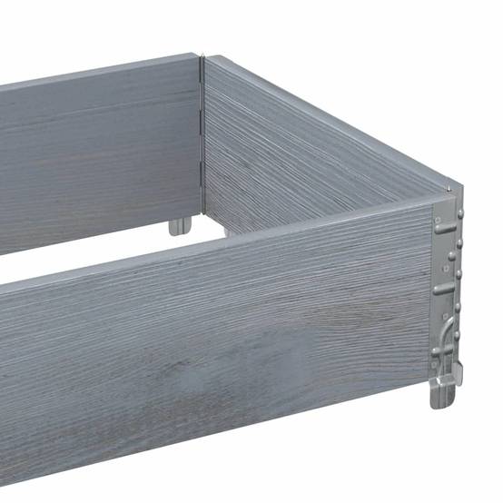 Jardinière bois de pin gris 100 x 50 x 21.5 cm - PANGIVO - Image 7