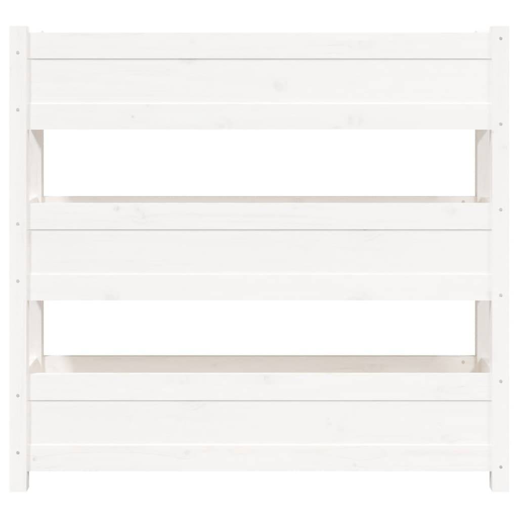 Vidaxl - Jardinière Blanc 112x25x104,5 cm Bois massif de pin vidaXL 823921 - Image 9