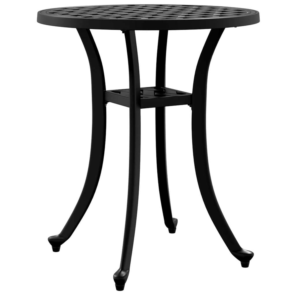 Table de jardin aluminium coulé noir Ø48 x 53 cm - PANGIVO - Image 2