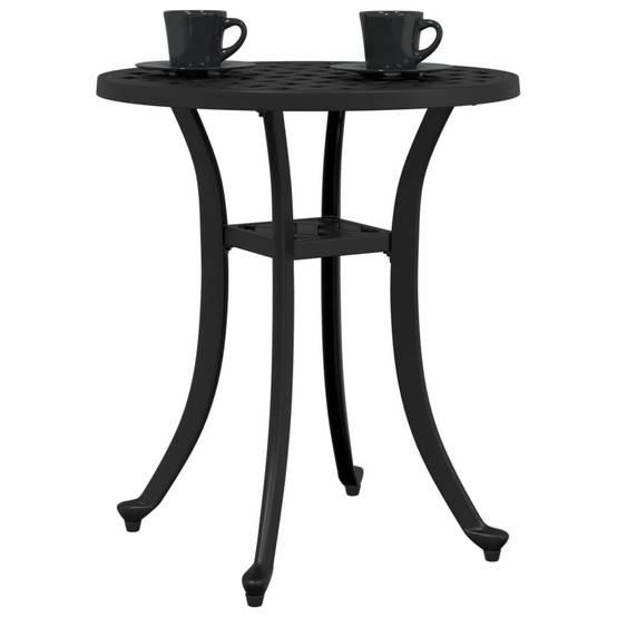 Table de jardin aluminium coulé noir Ø48 x 53 cm - PANGIVO - Image 4