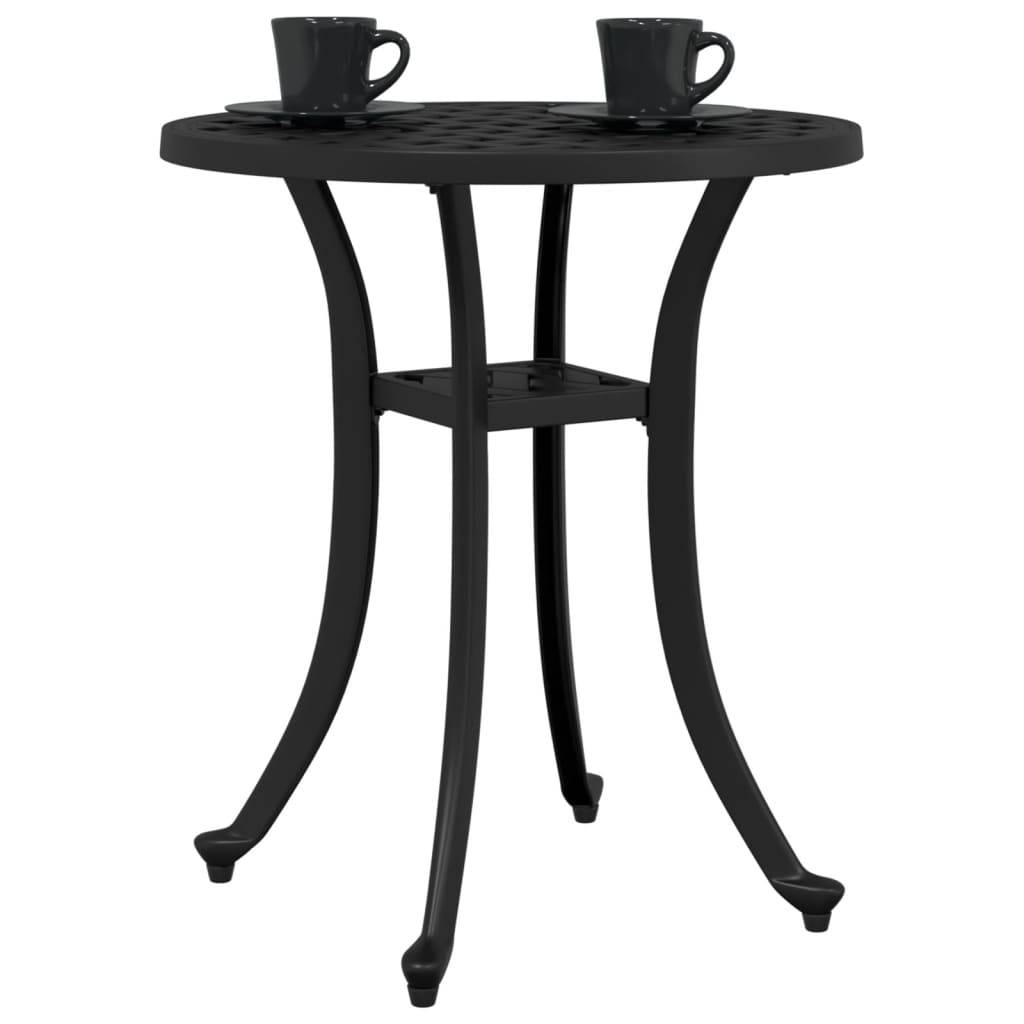 Table de jardin aluminium coulé noir Ø48 x 53 cm - PANGIVO - Image 4
