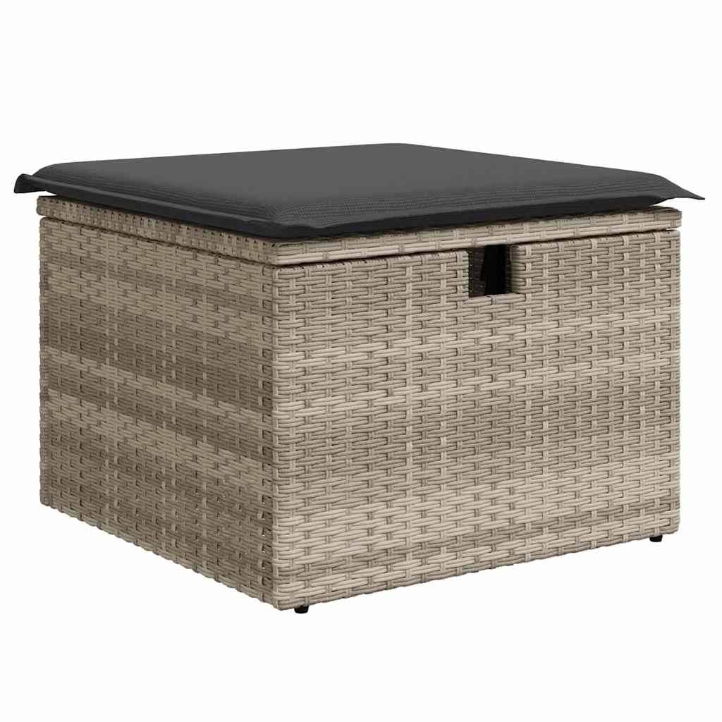 ComfortXL - Salon de jardin 8 places en Résine Tressée avec Rangement pour Balcon Gris Clair – ComfortXL Outdoor Living - Image 6