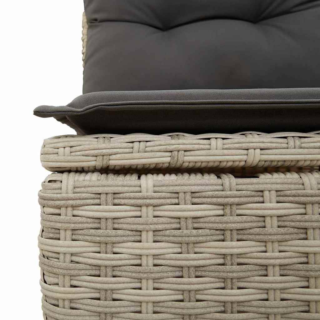 ComfortXL - Salon de jardin 8 places en Résine Tressée avec Rangement pour Balcon Gris Clair – ComfortXL Outdoor Living - Image 9
