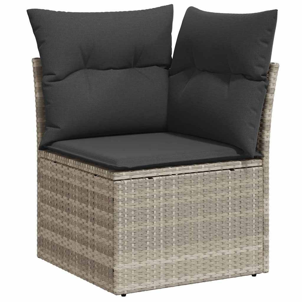 ComfortXL - Salon de jardin 8 places en Résine Tressée avec Rangement pour Balcon Gris Clair – ComfortXL Outdoor Living - Image 7