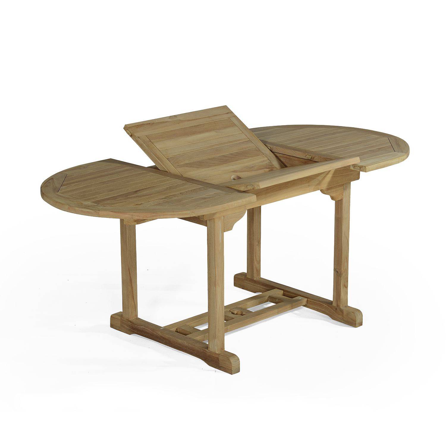 Teck'Attitude - Table extensible ovale teck massif Sirius 120/180 x 90 cm - TECK'Attitude - Image 1