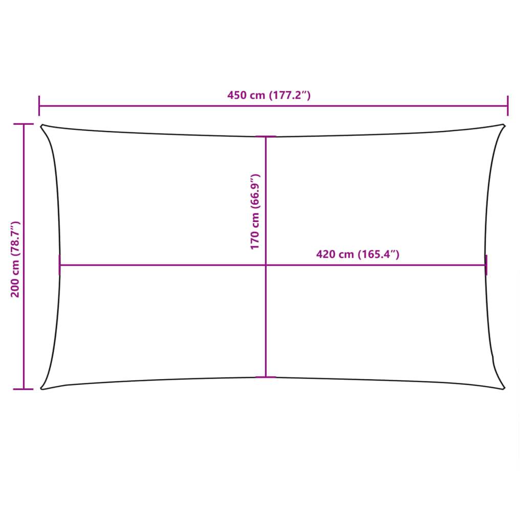PANGIVO - Voile d'ombrage tissu oxford vert foncé 450 x 200 cm - PANGIVO - Image 9