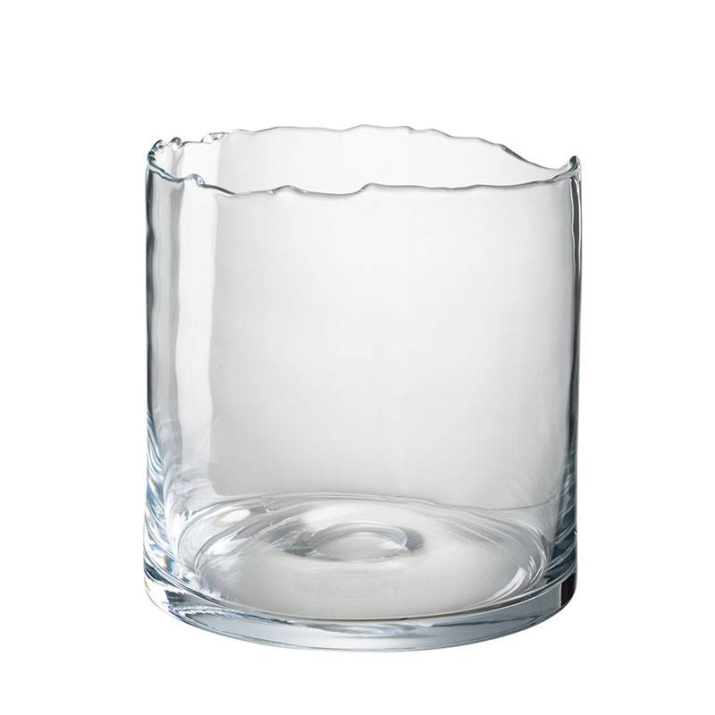 Photophore en verre transparent 25.5x25.5x27 cm - J-Line - Image 2