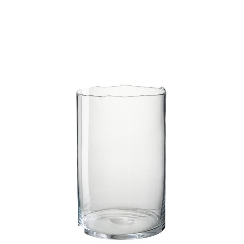 Photophore en verre transparent 25.5x25.5x27 cm - J-Line - Image 1