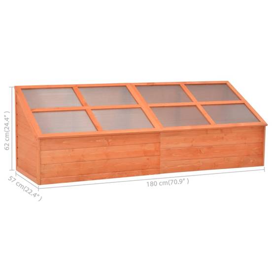 PANGIVO - Serre de jardin bois et polycarbonate naturel 180 x 57 x 62 cm - PANGIVO - Image 6