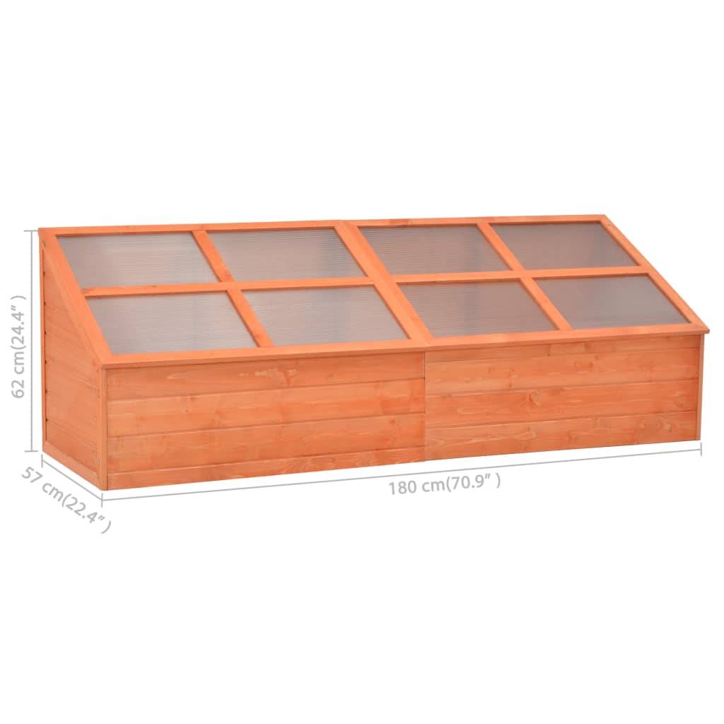 PANGIVO - Serre de jardin bois et polycarbonate naturel 180 x 57 x 62 cm - PANGIVO - Image 6