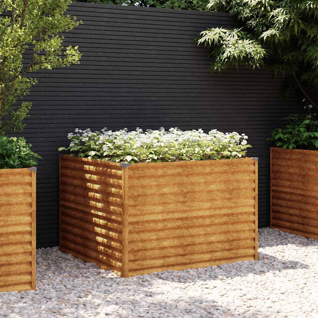 Vidaxl - Lit surélevé de jardin 100x100x69 cm acier corten vidaXL 152002 - Image 1