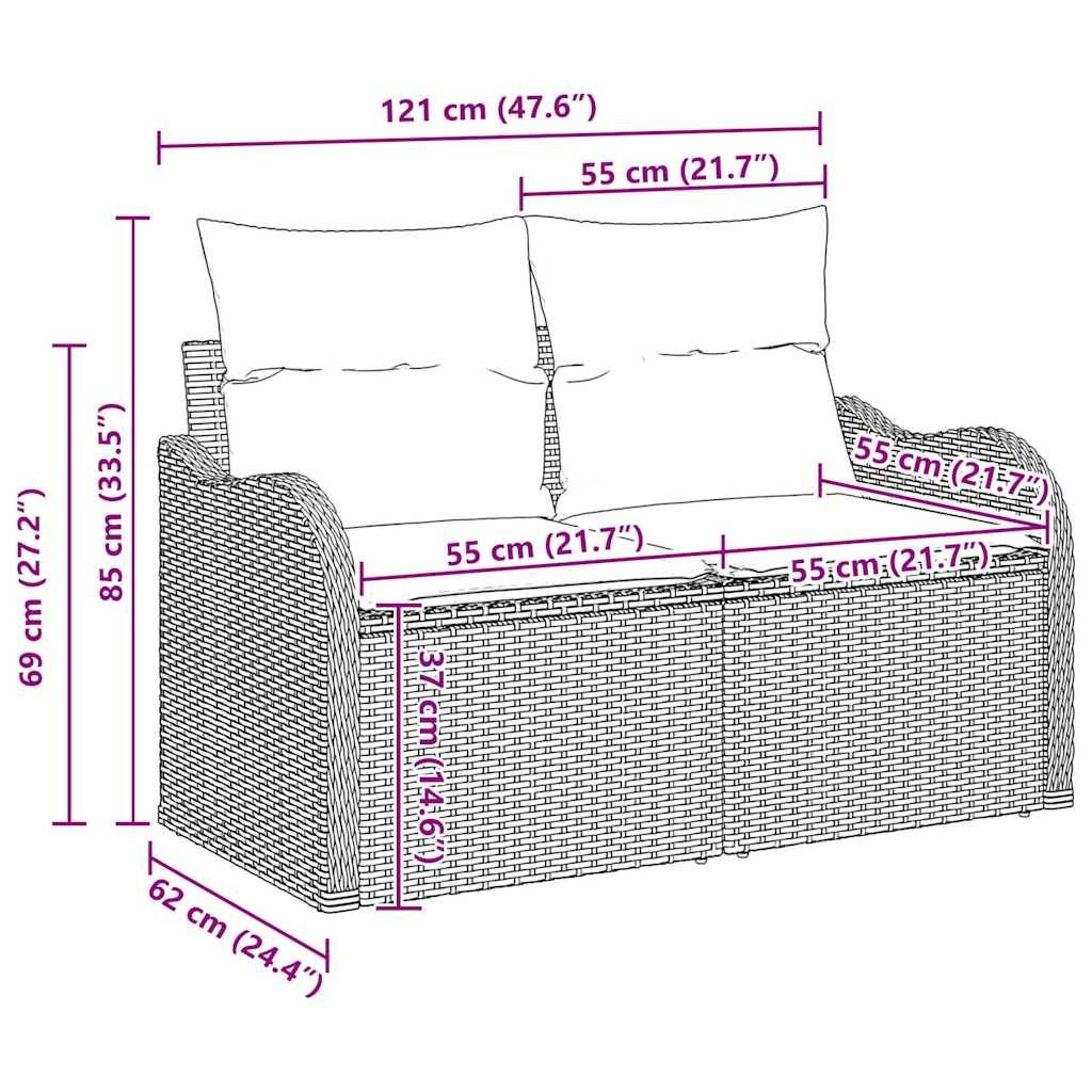 ComfortXL - Salon de jardin bas 5 places en poly rotin avec coffres de rangement pratiques Beige – ComfortXL Outdoor Living - Image 5