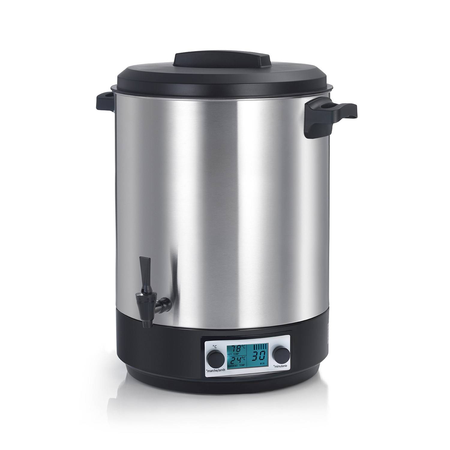 Stérilisateur de bocaux électrique cuve inox avec ecran lcd, robinet et minuteur 45l 2500w STERI PRO INOX 45L LCD Robby - Image 1