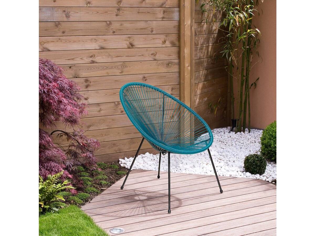 Lot De 2 Fauteuils De Jardin "ania" - Bleu Clair -habitat Et Jardin - Image 2