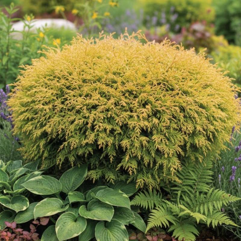 Thuya du Canada occidentalis Golden Tuffet, Thuja occidentalis - - Image 2