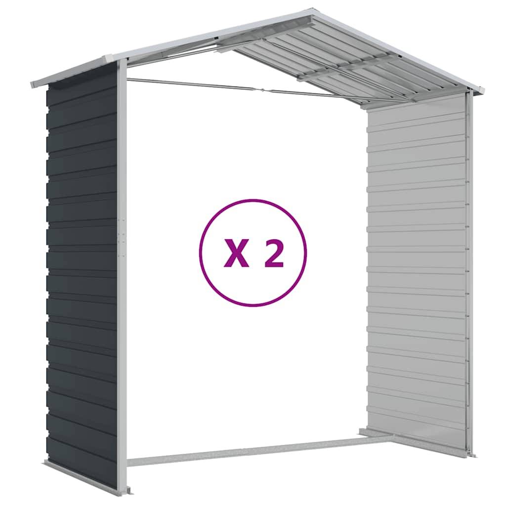 Vidaxl - Abri de jardin anthracite 191x215x198 cm acier galvanisé vidaXL 3188254 - Image 8