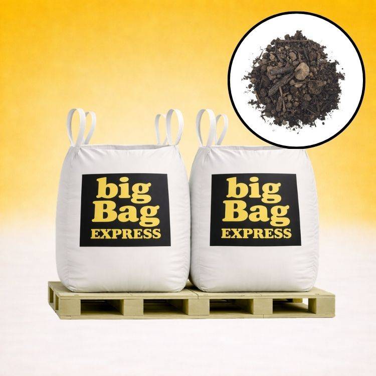 PACK 2 X BIG BAG de 1m³ (+/- 2,4T) Terre Criblée Amendée Compostée à 25% - Livraison PREMIUM - Image 1