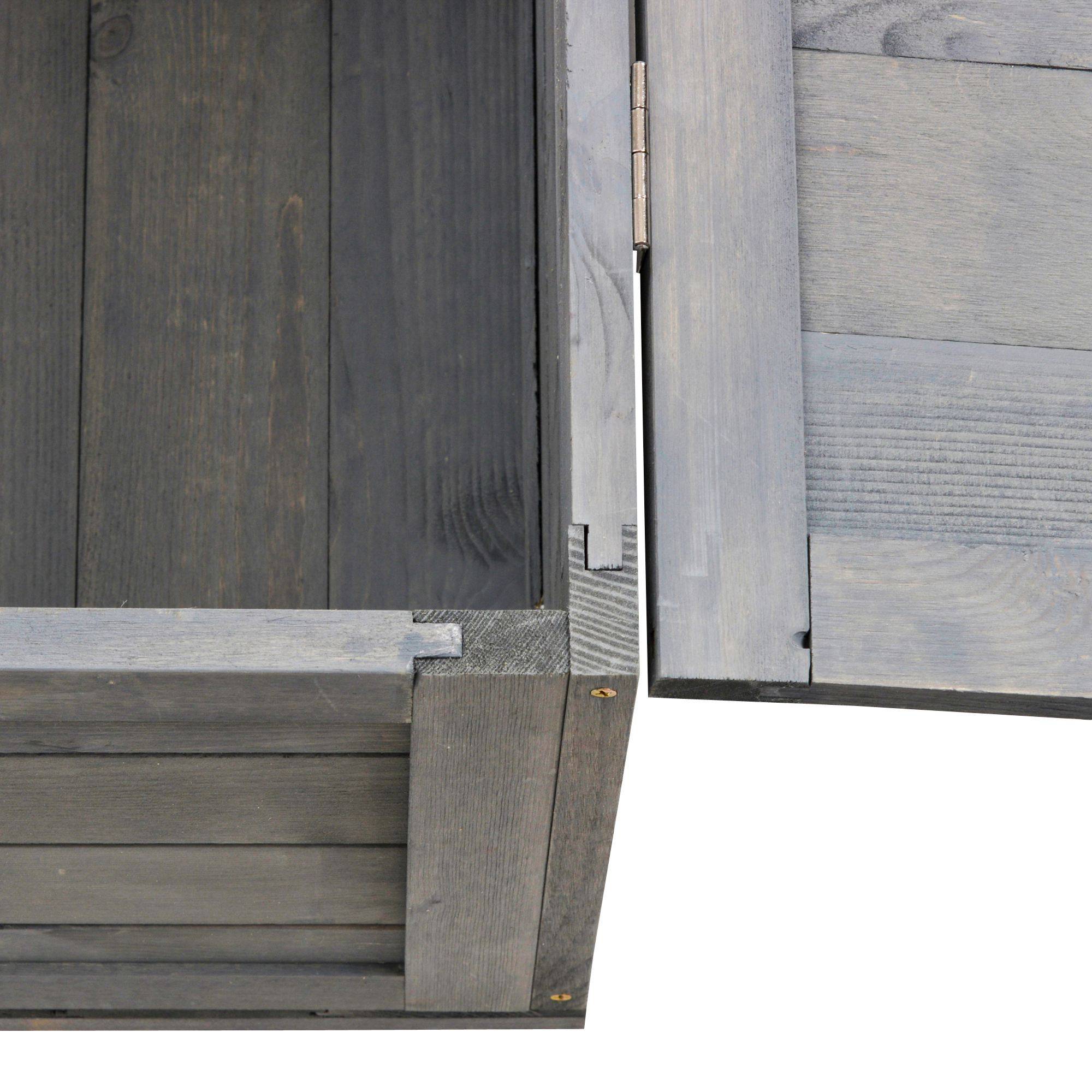 ComfortXL - Enclos tortue bois sapin gris 91 x 60,5 x 32 cm maison 2 zones toit ouvrant pour intérieur extérieur - Image 9