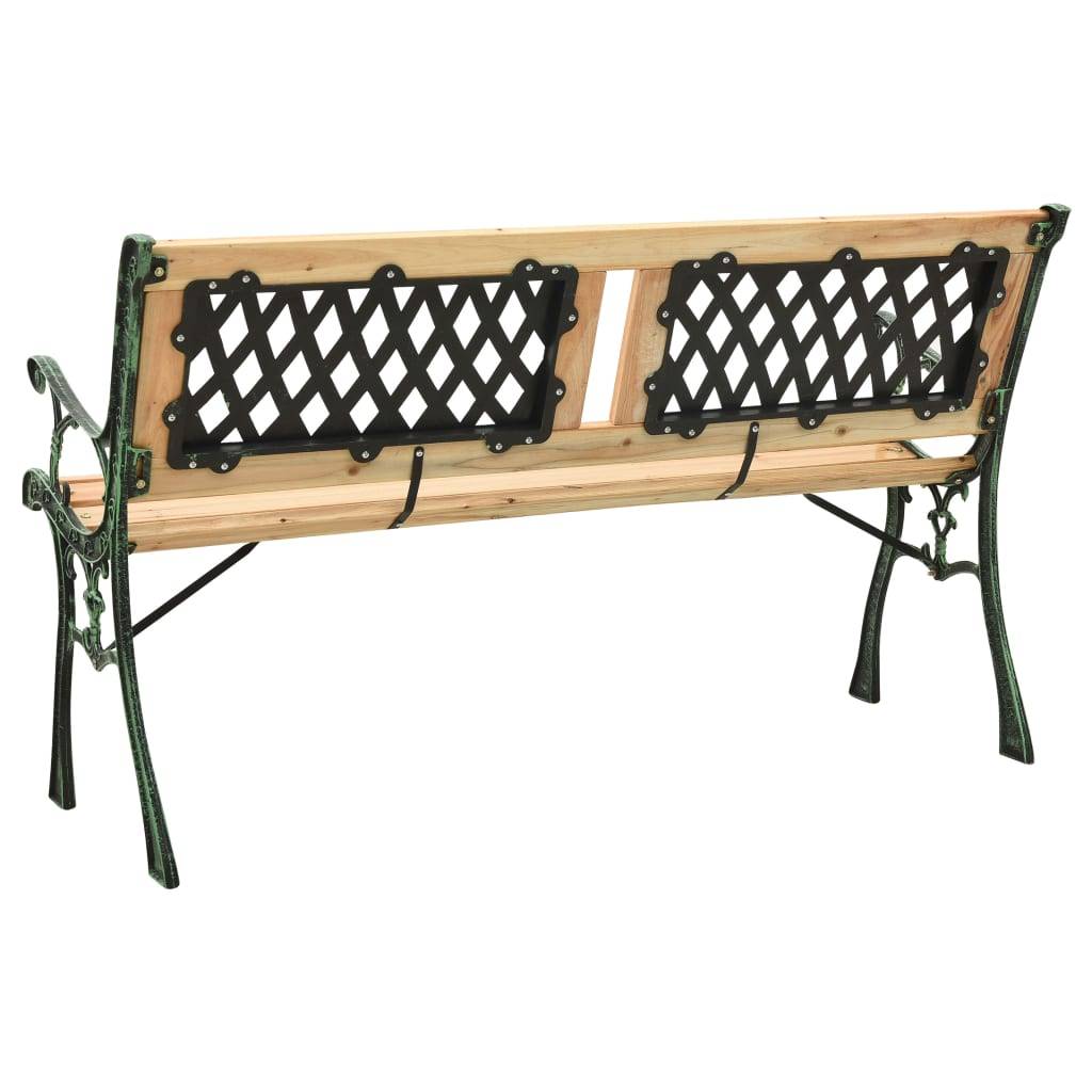 Maison Chic - Banc de jardin - Banc d'extérieur - Banquette 122 cm fonte et bois de sapin massif-JU13912 - Image 4