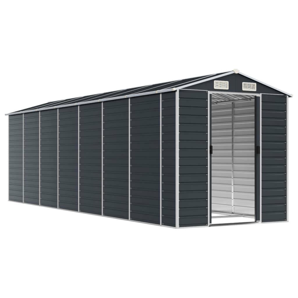 Vidaxl - Abri de jardin anthracite 191x640x198 cm acier galvanisé vidaXL 3188259 - Image 9
