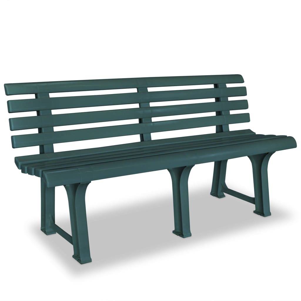 PANGIVO - Banc de jardin plastique vert 145.5 x 49 x 74 cm - PANGIVO