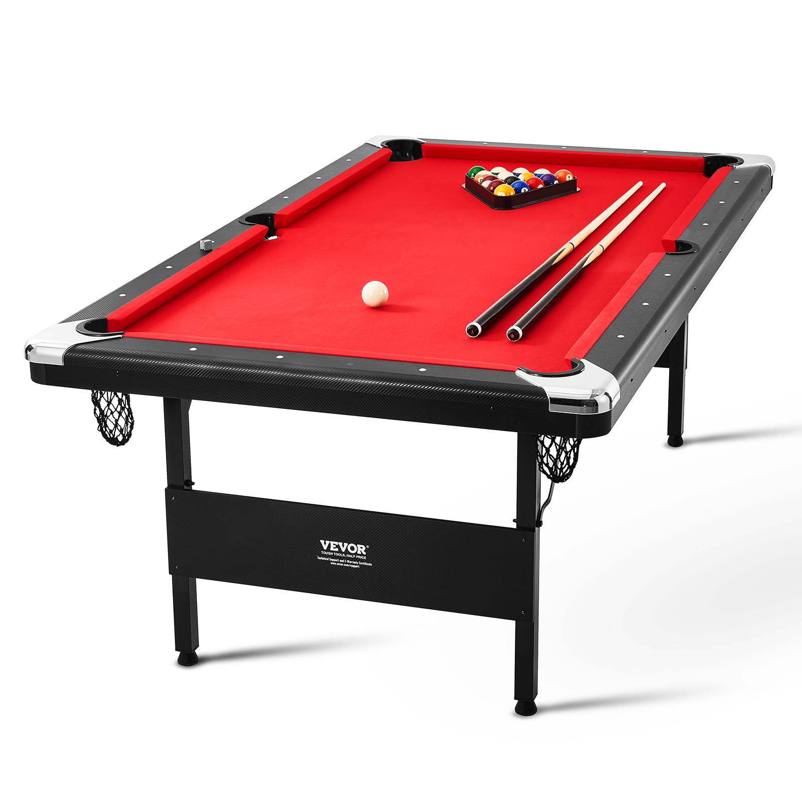 Vevor - VEVOR Table de billard pliable 213.4cm, kit complet avec accessoires, pour maison, club. - Image 1