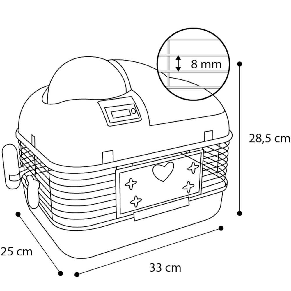 Cage pour hamster Marathon, 33 x 25 x 29 cm, avec compte tours, pour rongeur. - Image 6