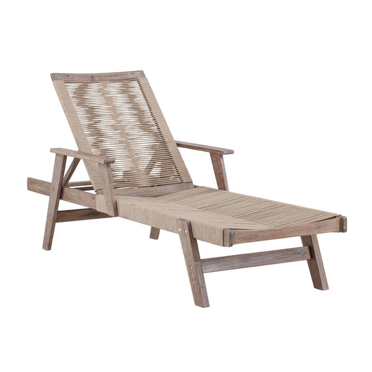 Paris Prix - Chaise Longue en Bois "Little John" 115cm Marron - Image 1
