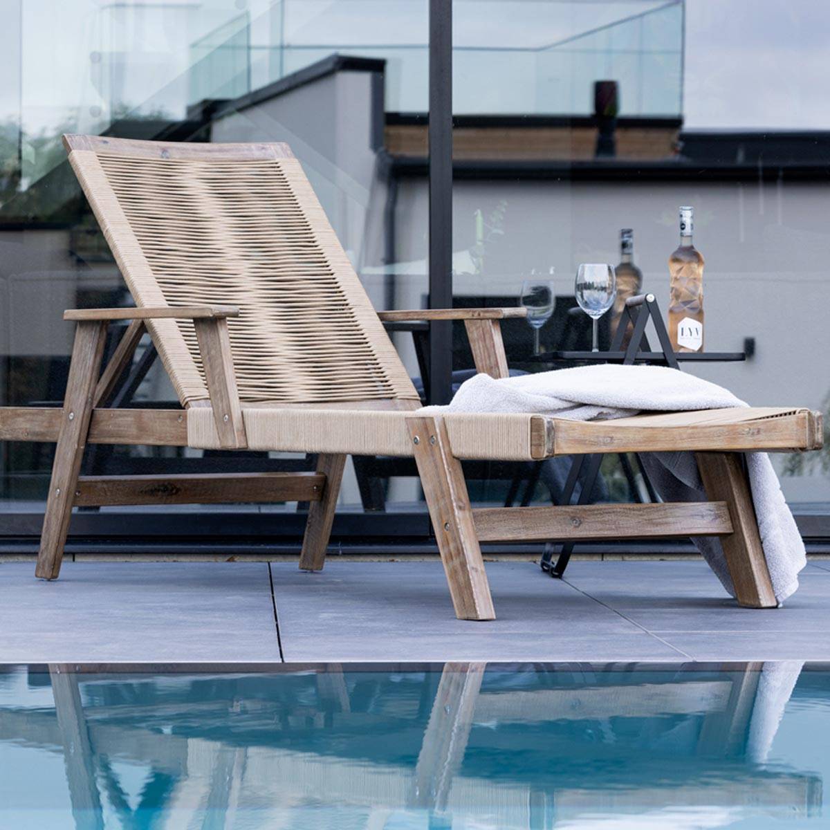 Paris Prix - Chaise Longue en Bois "Little John" 115cm Marron - Image 6