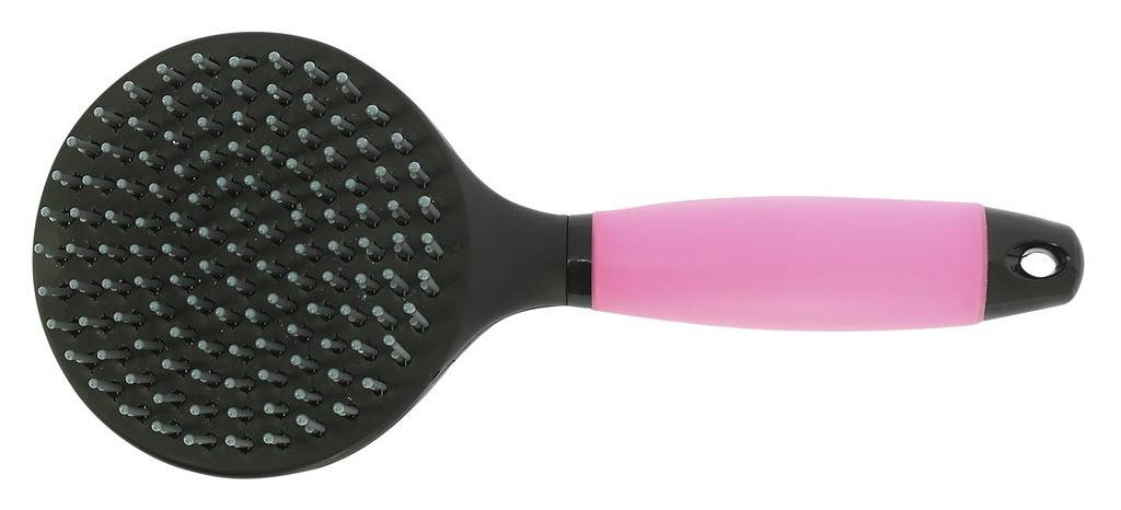 Brosse à crinière Hippotonic Gel - Soin des crins du cheval - Fuschia/Noir - Image 1