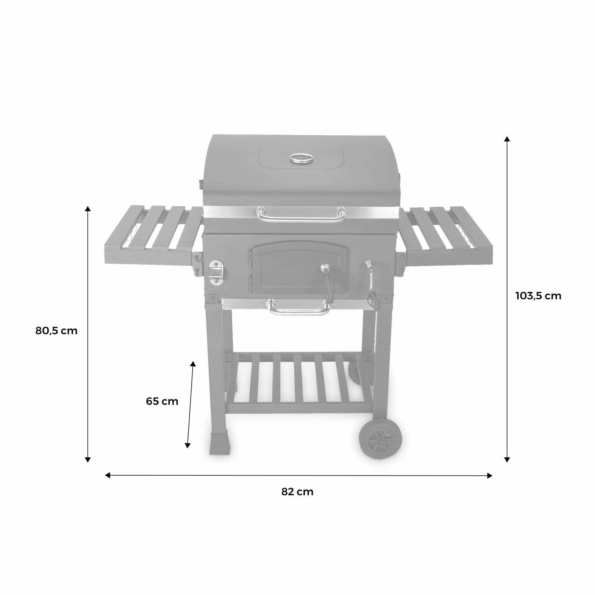 sweeek - Barbecue fumoir charbon avec récupérateur cendres et tablettes pliables – Sweeek - Image 4
