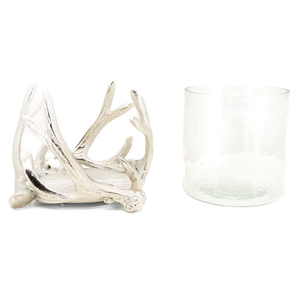 Aubry Gaspard - Photophore bois de cerf en aluminium Diamètre 16cm - Image 4