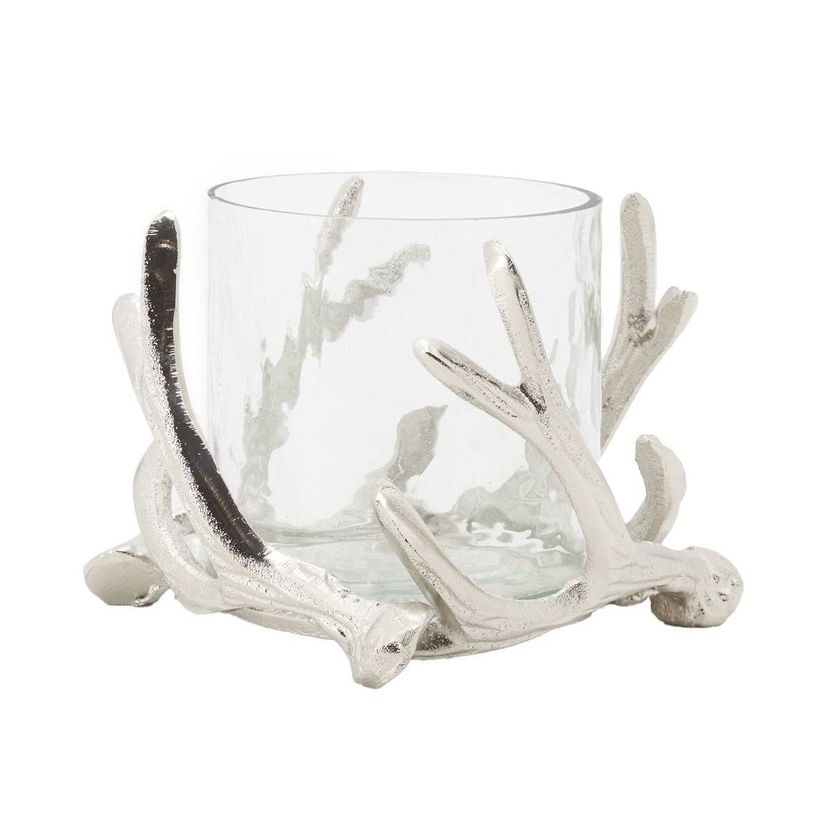 Aubry Gaspard - Photophore bois de cerf en aluminium Diamètre 16cm - Image 1