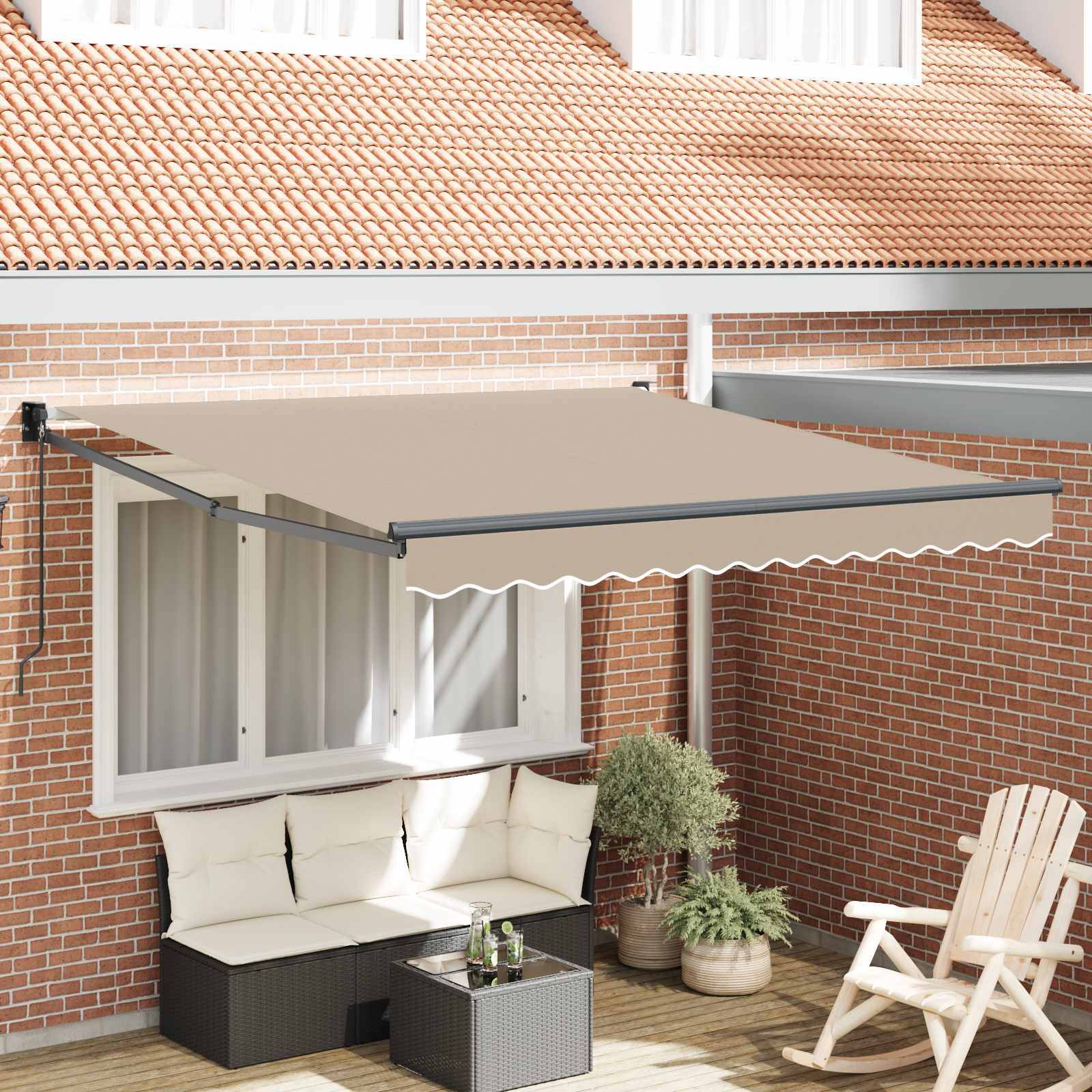 Prolenta Premium - Store banne aluminium thermolaqué beige  280 x 20 cm  - Prolenta premium p3159.7 - Image 1
