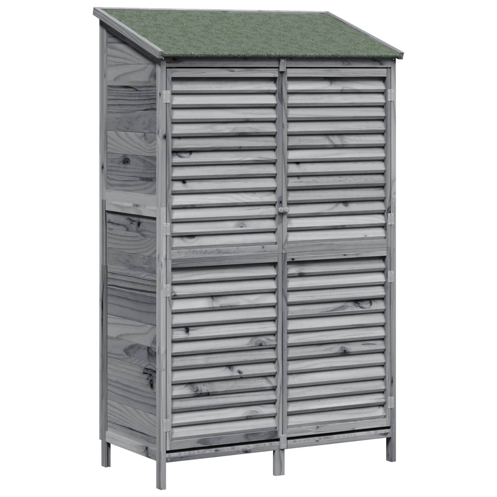 PANGIVO - Abri de jardin bois de sapin gris 106 x 56 x 176.5 cm, poids:27.8kg - PANGIVO - Image 2