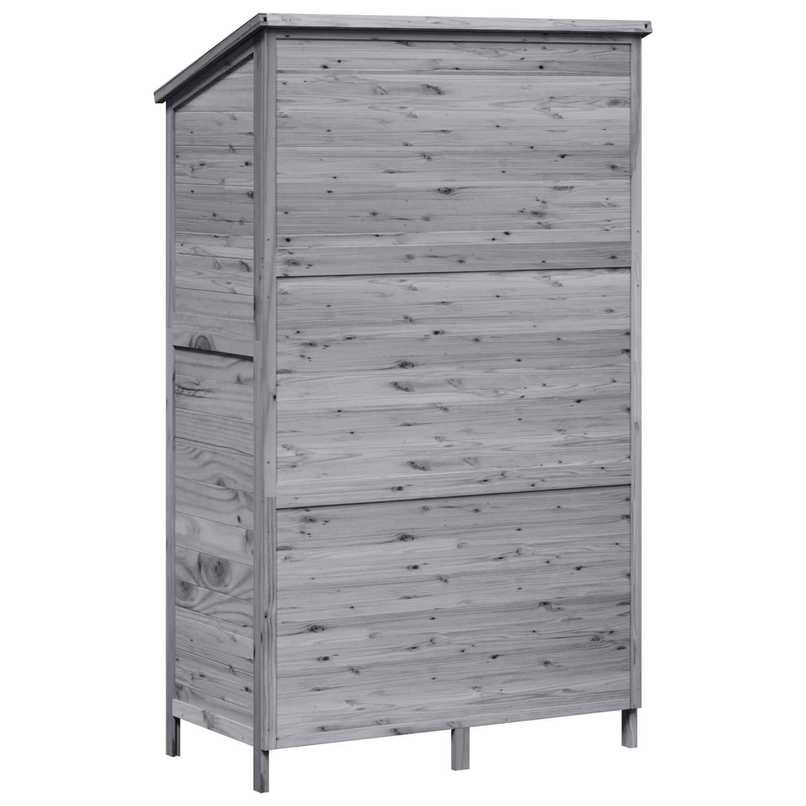 PANGIVO - Abri de jardin bois de sapin gris 106 x 56 x 176.5 cm, poids:27.8kg - PANGIVO - Image 7