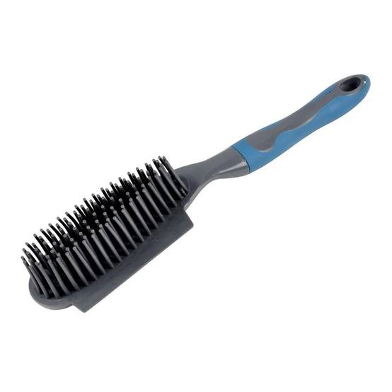 Brosse de Nettoyage "Tapis" 26cm Anthracite & Bleu Paon