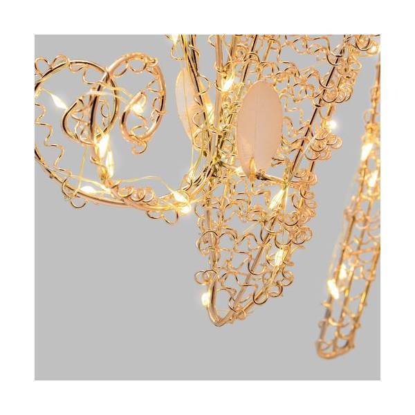Lotti - Renne lumineux de noël qui broute 3D métallique cuivré H:25cm 100 micro LED blanc chaud H25cm Lotti - Image 5
