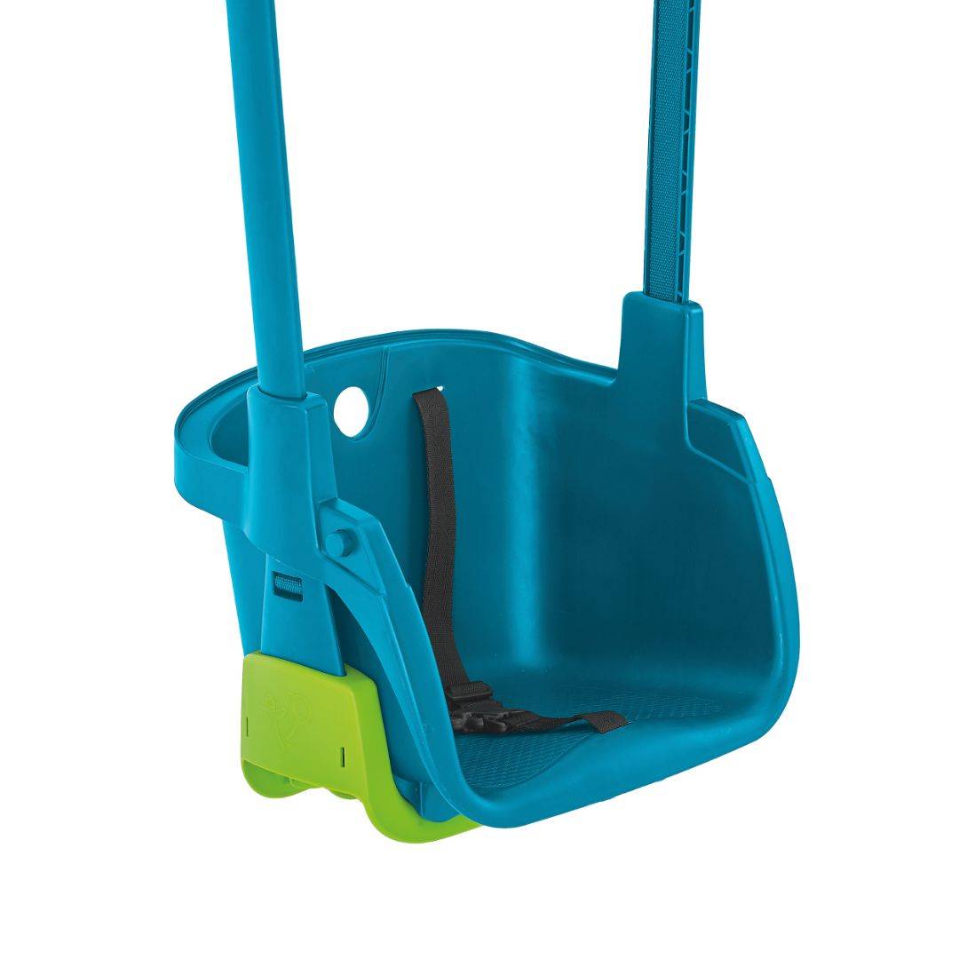 Balançoire siège bébé évolutif QUADPOD 4 en 1 h190-250cm vert et bleu - Image 9