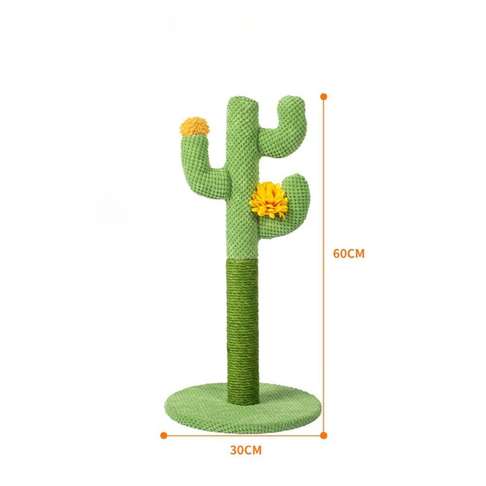 Griffoir en forme de cactus en jute pour chat, hauteur 60 cm, couleur verte, facile à installer Lytech - Image 2