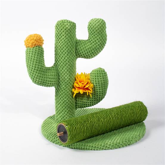 Griffoir en forme de cactus en jute pour chat, hauteur 60 cm, couleur verte, facile à installer Lytech - Image 5