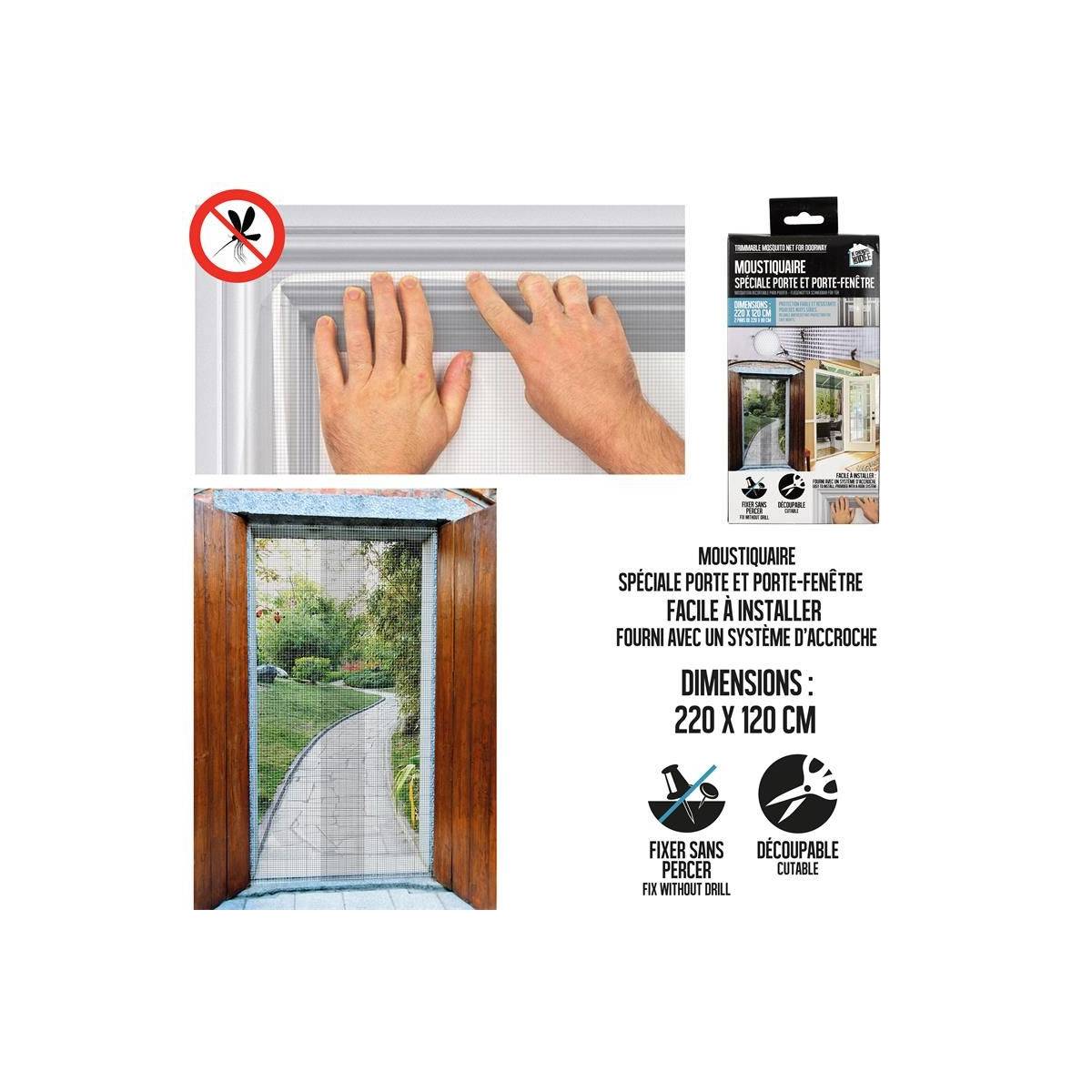 Moustiquaire à Découper "Porte" 220cm Blanc - Image 5